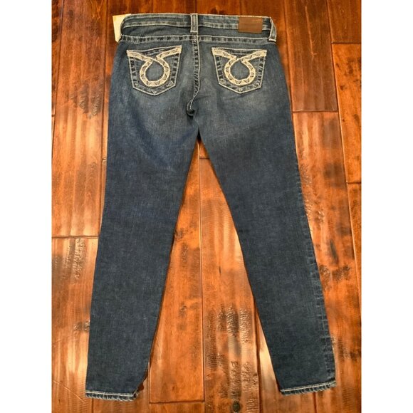 Big Star Medium Wash "Alex Skinny" Blue Denim Jeans Embroidered Pockets, Size 29 - Picture 6 of 10